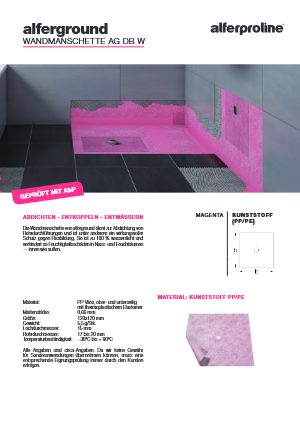 Datenblatt alferground AG DB W