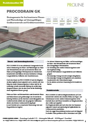 Datenblatt procodrain gk