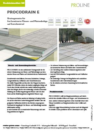 Datenblatt procodrain e