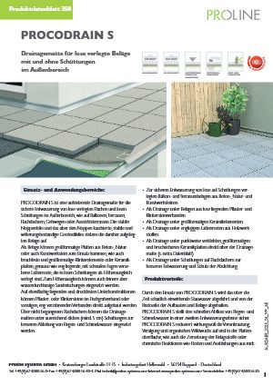 Datenblatt procodrain s