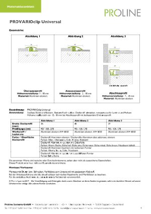Datenblatt provario clip universal
