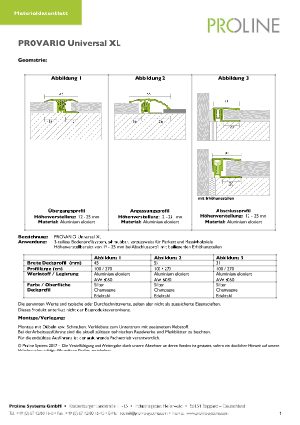 Datenblatt provario universal xl