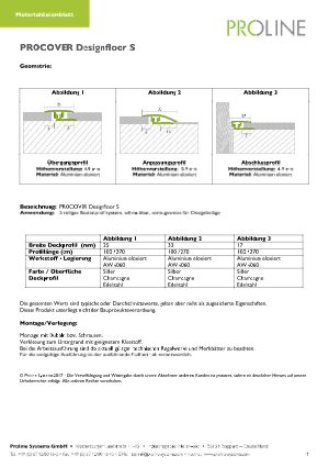 Datenblatt procover designfloor s