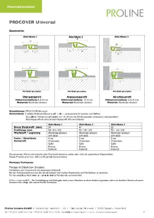 Datenblatt procover universal