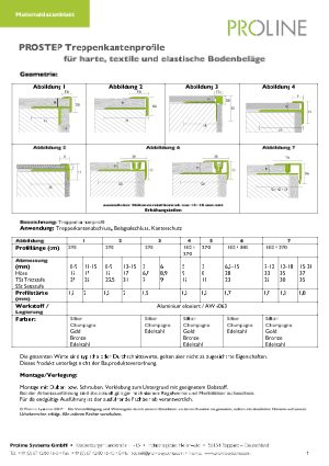 Datenblatt prostep Einschub-Profil
