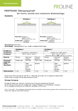 Datenblatt protrans gewölbt