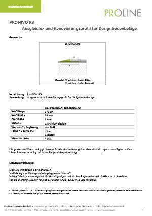 Datenblatt pronivo k3
