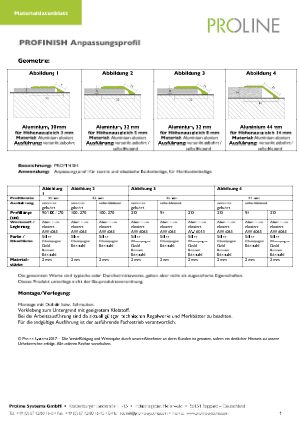 Datenblatt profinish