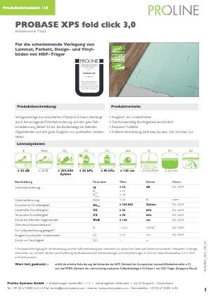 Datenblatt probase XPS fold click 