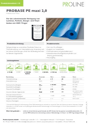 Datenblatt probase PE maxi 2,0