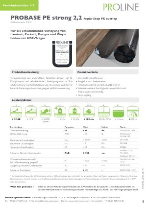 Datenblatt probase PE strong 2,2 AS PE overlap