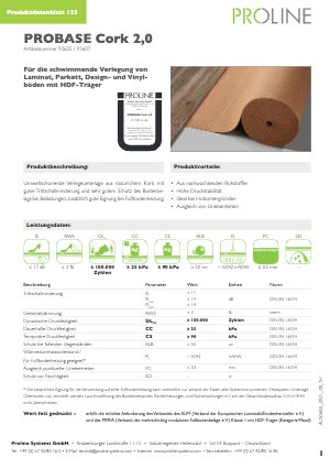 Datenblatt probase Cork 2,0