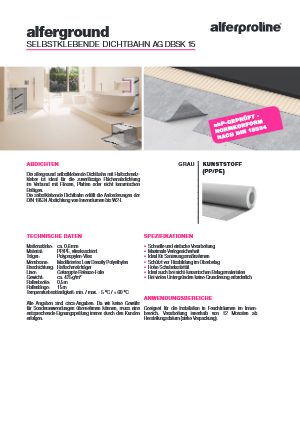 Datenblatt alferground AG DBSK 15