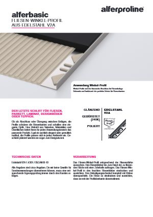 Datenblatt alferbasic Edelstahl V2A