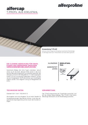 Datenblatt alfercap Edelstahl
