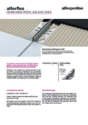 Datenblatt alferflex Edelstahl